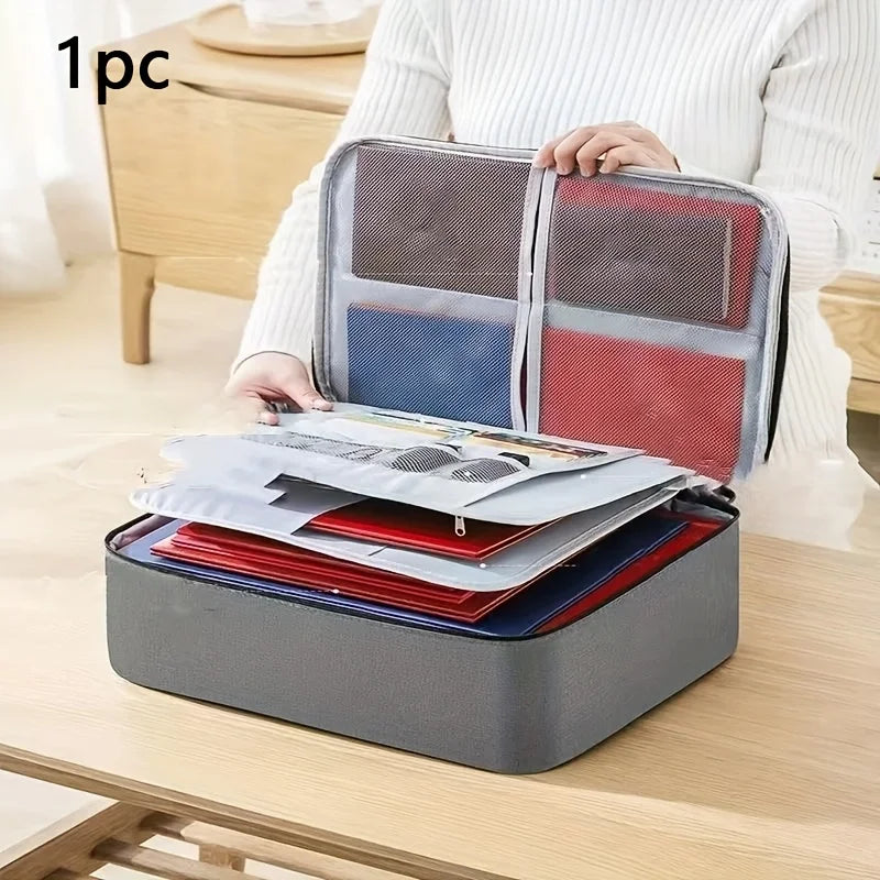 Fireproof Document Bag Waterproof Lockable Portable Durable Files Zpaxo