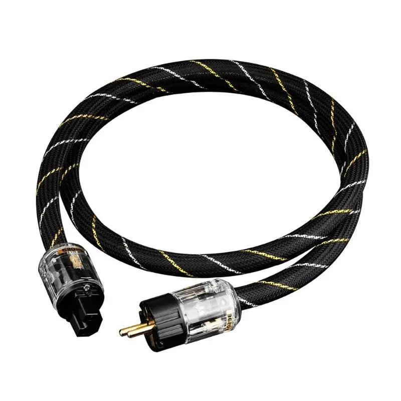 652F Enhances Conductivity Power Cord with Reinforced Cotton Plaited Sheath Easy to Carry Cable for Player & Amplifier Zpaxo