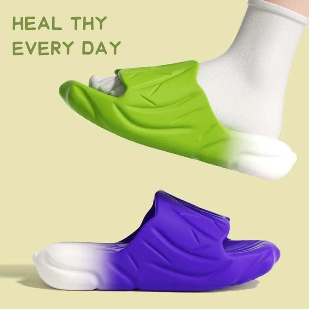 SHAJI Cute Cartoon Vegetable Cabbage Slides Unisex Couple Cloud