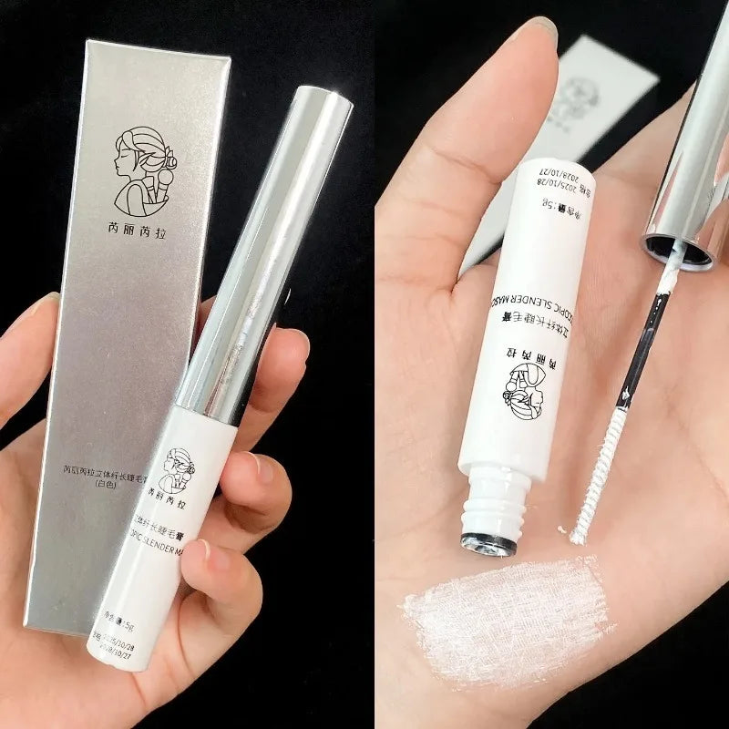 White Curling Mascara Waterproof Long-wearing Fast Drying Eyelashes