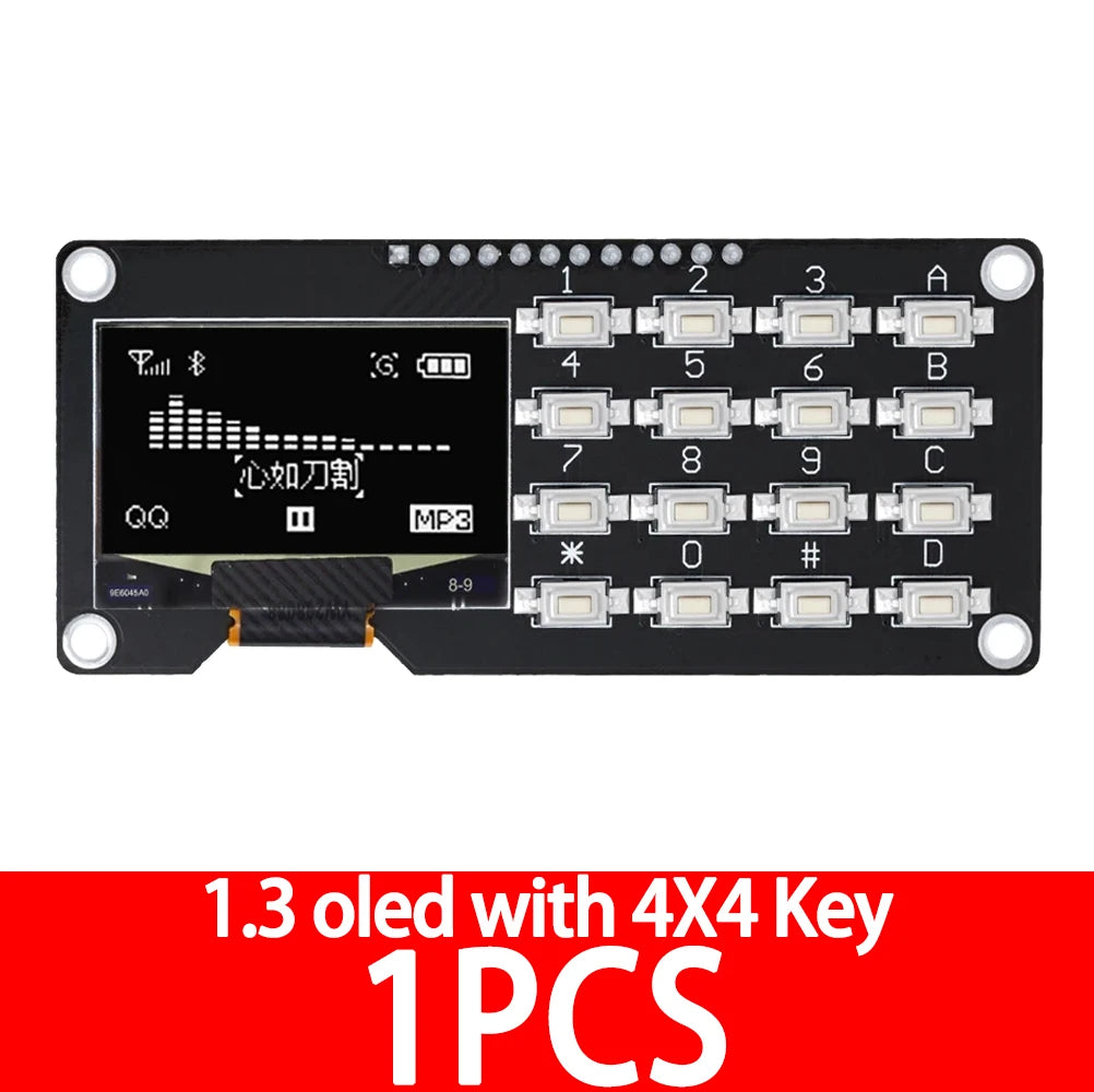 SSD1106/SSD1315 0.96/1.3" OLED Keypad Module – 4x4 16-Key Combo for Arduino DIY Zpaxo 1pcs 1.3 4X4 Key