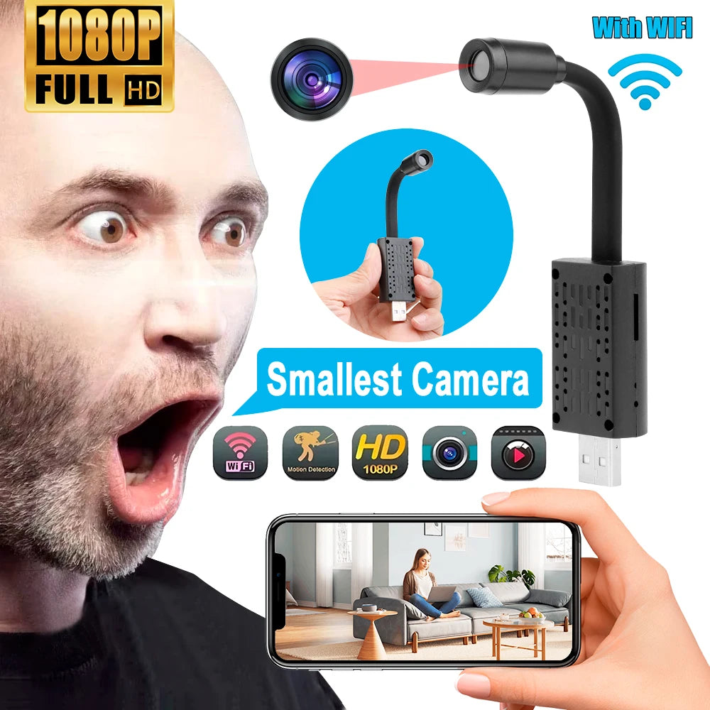 HD 1080P Mini Camera Night Vision Wifi Camera USB AP Hotspot Motion Detection Video Surveillance Camcorder for IOS/Android Micro Zpaxo