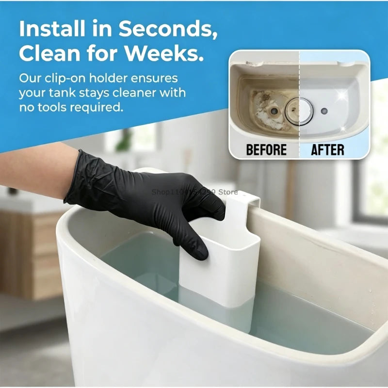 Toilet Solid Dispenser-Tank Replacement Part,Toilet Bowl Cleaner Buffer Box,Hanging Slow-Release Dispenser,Extends Cleaning Time Zpaxo