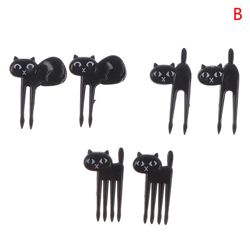 6 10 Mini Fruit Forks Children Kids Cute Snack Food Picks Toothpicks Zpaxo B