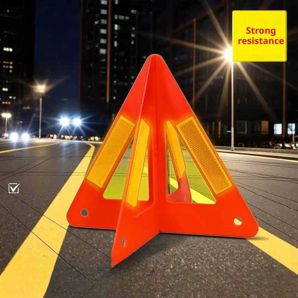 Emergency Reflective Warning Triangle | High-Vis Road Safety Sign Road Safety Sign Zpaxo