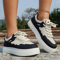 Round-toe Lace-up Casual White Thick-soled Vulcanized Shoes Seasonal