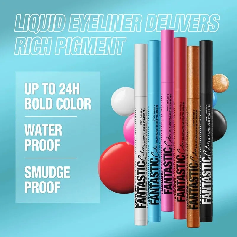 Matte Dark Red Eye Liner Makeup White Liquid Eyeliner Quick-drying