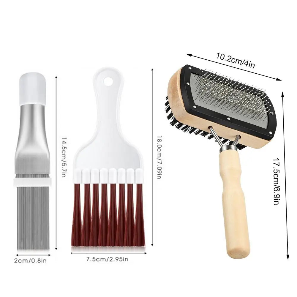 Air Conditioner Cleaner Kit Non-Slip Handle AC Washer Tool Air Conditioner Condenser Fin Comb for Home Dorm Hotel Dormitory Zpaxo 3 piece set China Mainland