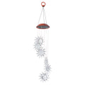 Solar Powered Wind Chime Light with 6 Sun Shaped Lights Outdoor Hanging Garden Light for Patio Courtyard Yard Bedroom Auto Dusk Zpaxo Default Title