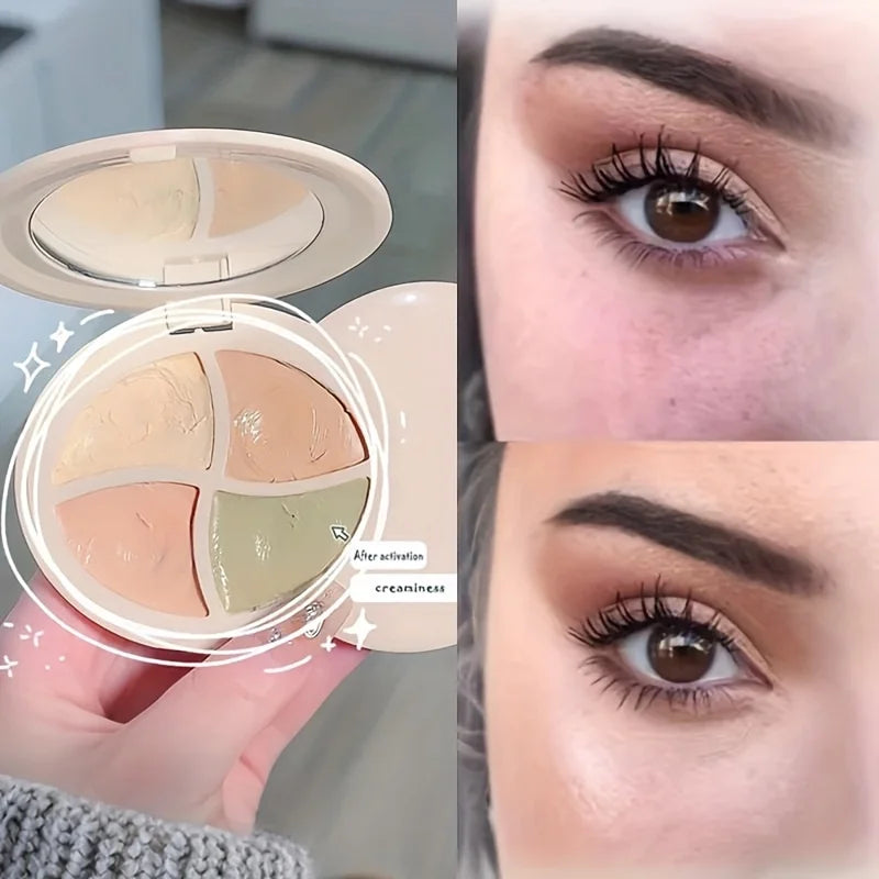 Four-Color Concealer Cream Moisturizing Concealer for Dark Circles,Brightening,Multi-Color Contouring,Foundation Cream Zpaxo