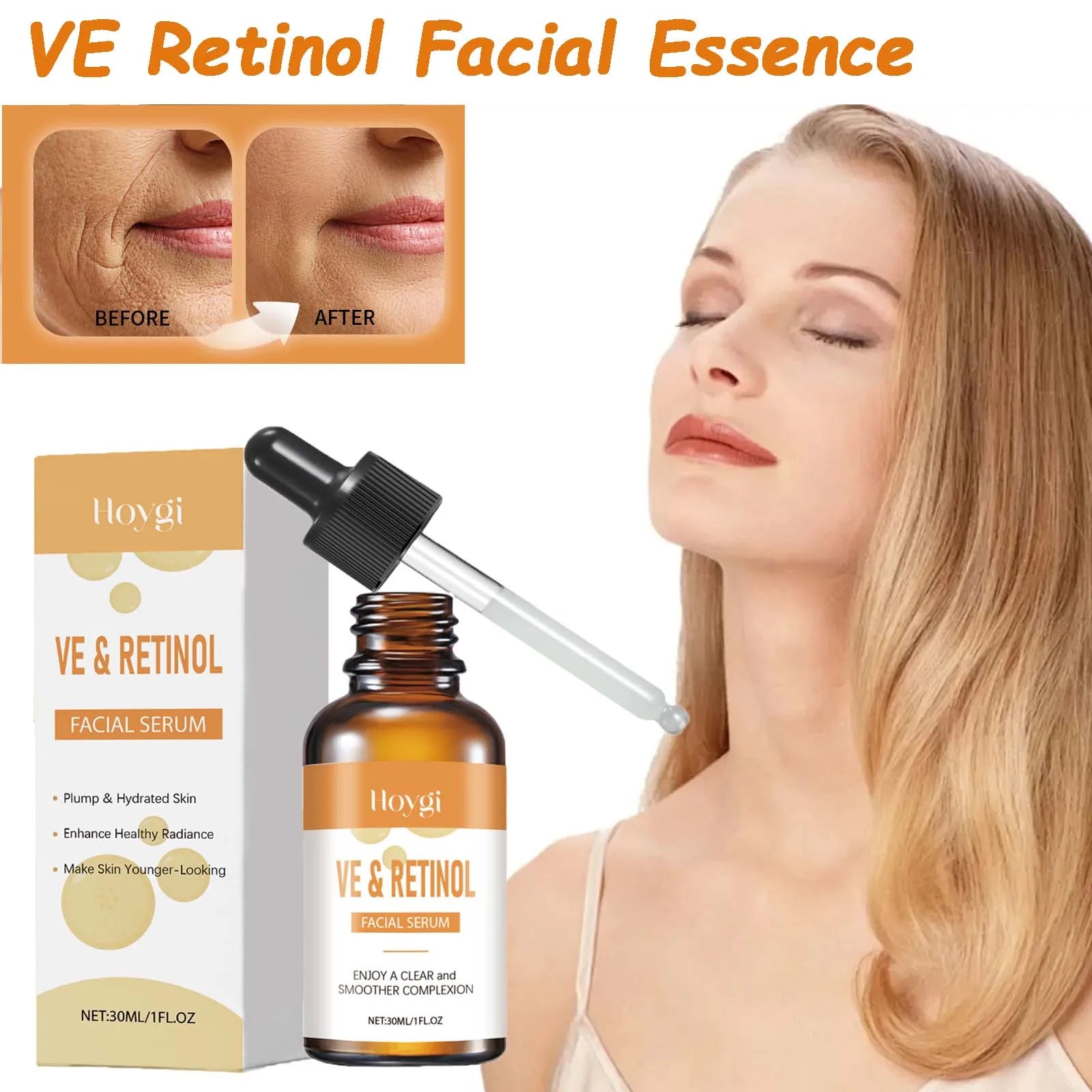 Hoygi Retinol & Vitamin E Face Serum – Anti-Aging Brightening Retinol Face Serum Zpaxo