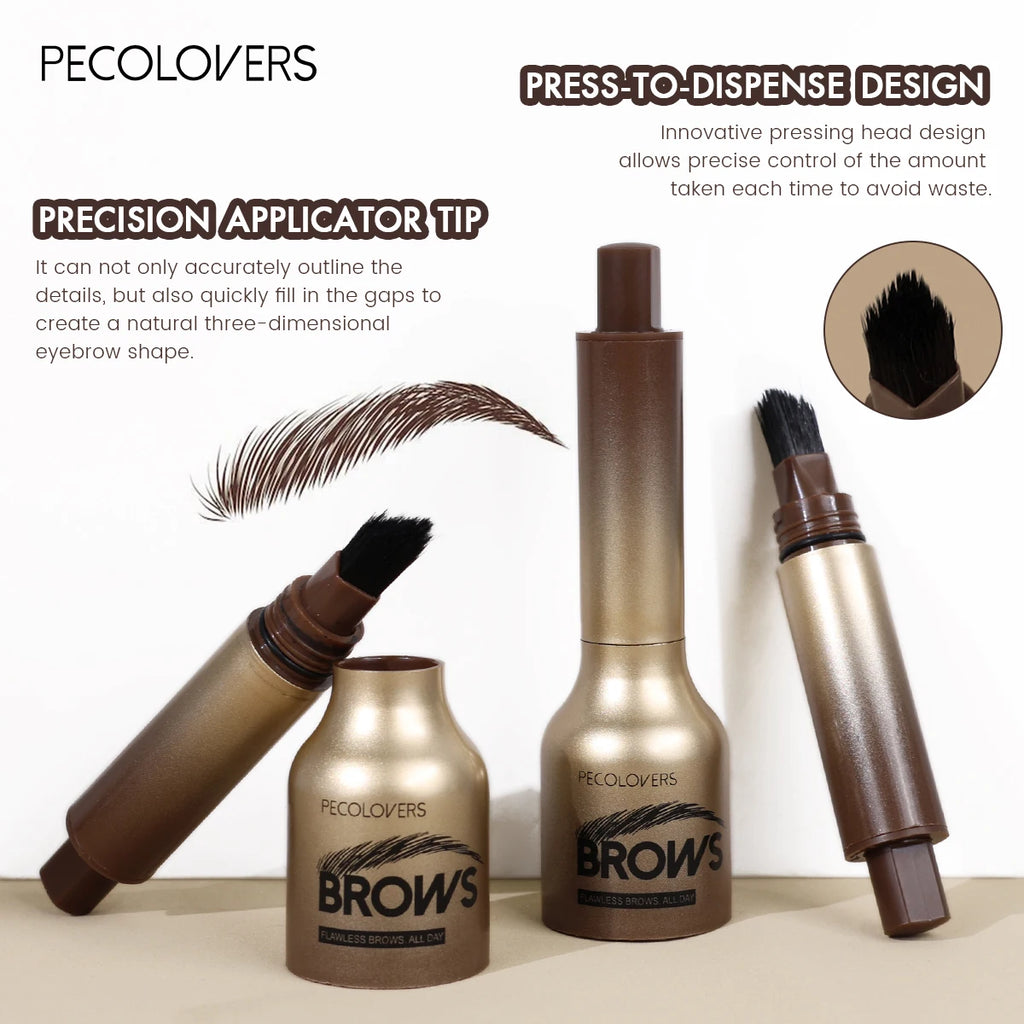 1PC Waterproof, Long-lasting, No Makeup Removal, 3D Three-dimensional, Press-type Eyebrow Pencil,Suitable for Daily Quick Makeup Zpaxo