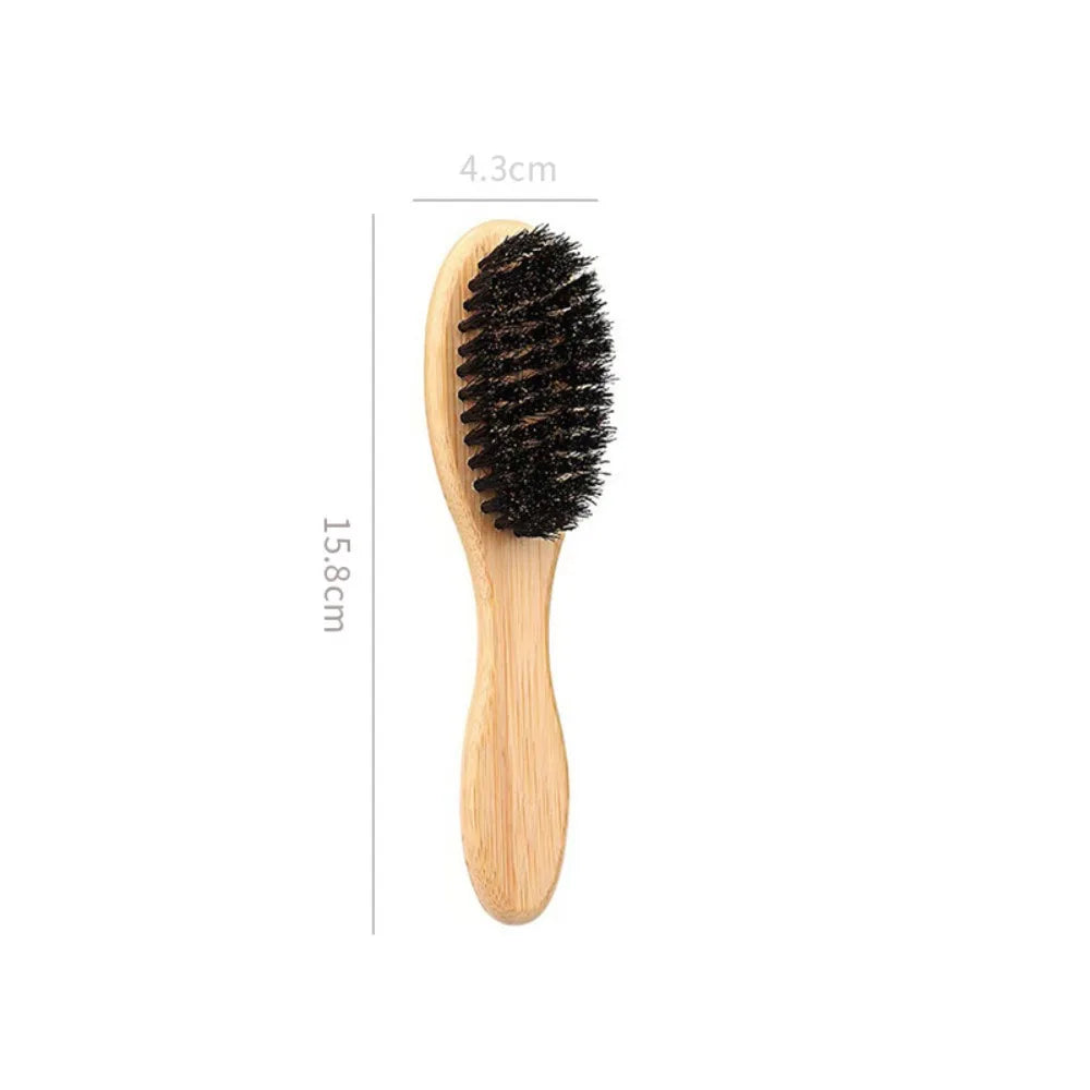 Wood Boar Bristle Hair Brush Backcombing Design Smooth Finish Slick Back Hair Brush Teasing Function Flyaways Control Zpaxo C
