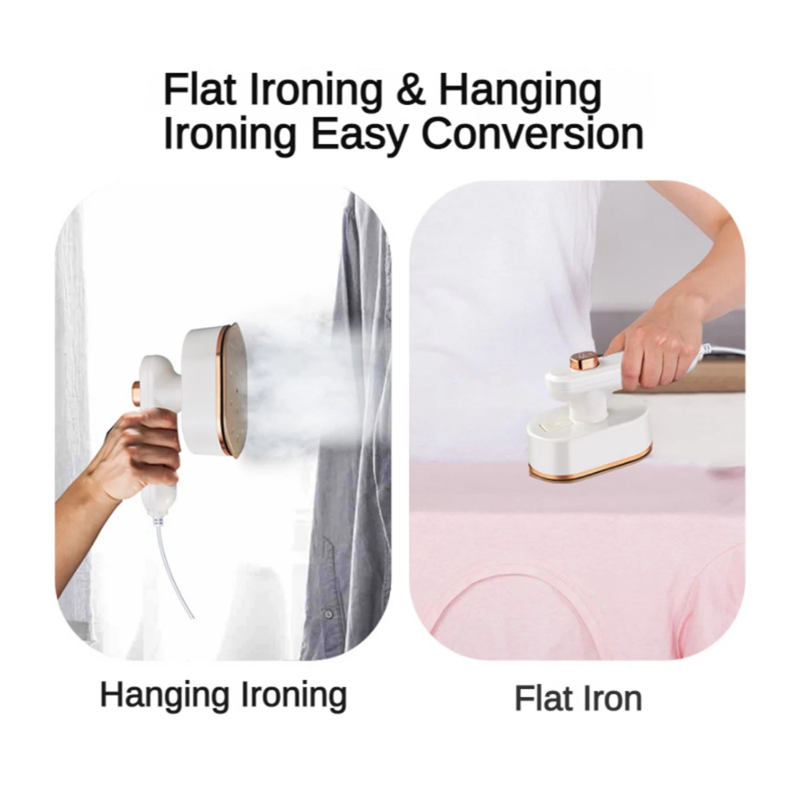 50ML Mini Handheld Steam Iron 40W Foldable Wet Dry Ironing Machine Household Travel Fast Heating for Clothes Fabric Wrinkle Zpaxo