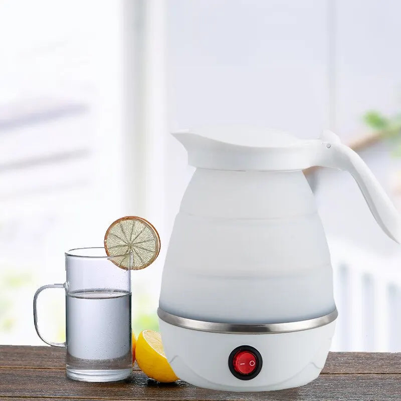 Foldable And Portable Teapot Water Heater 600ML Household Travel Electric Water Kettle 220V Kitchen Appliances Water Boiling Pot Zpaxo