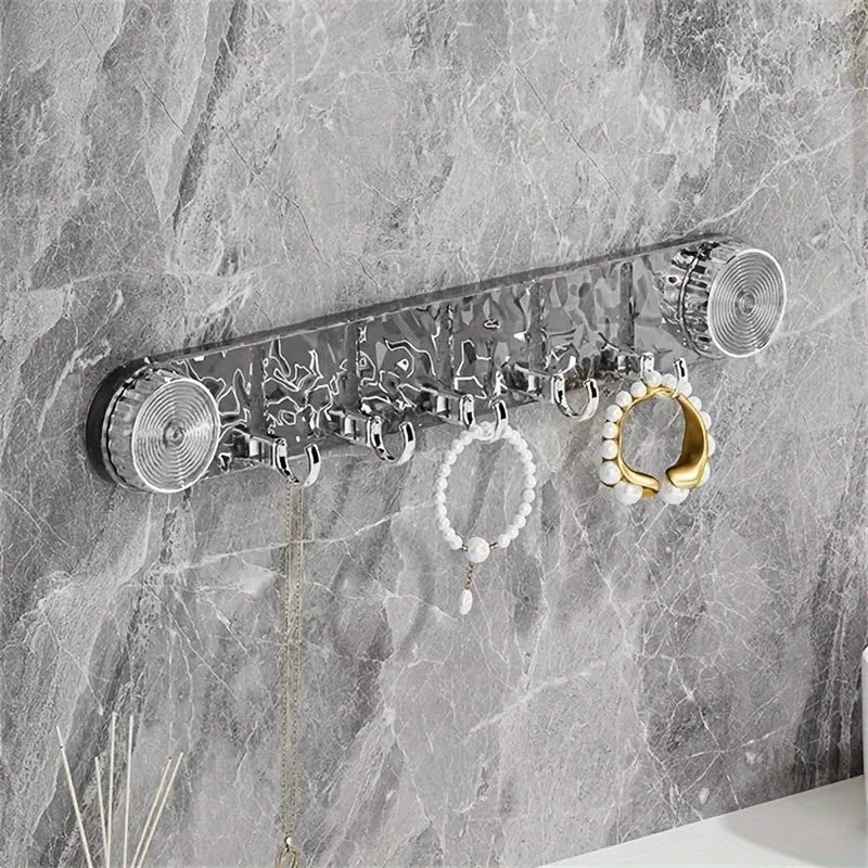 Easy-install Water Ripple Transparent Suction Cup Hooks No Drilling