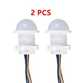 Smart PIR Motion Sensor Light Switch AC 110V- 240V Human Body Pir Infrared Detector Auto On Off Smart Switch Sensor Night Lamp Zpaxo 2PCS