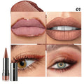 6 Color Tapered Lip Liner Pen Purple Pearlescent Lipstick Lipliner Lasting Waterproof Glitter Silkworm Eyeshadow Eyeliner Pen Zpaxo 01