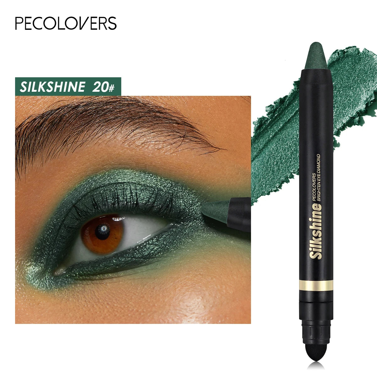 Smoky Eyeshadow Pencil Stick Waterproof Pearlescent Metallic Glitter Eye Shadow Highlighter Pen Makeup Tool Zpaxo 20
