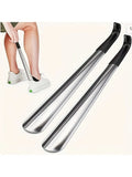 16 5-inch Stainless Steel Pair Shoehorn Black Handle Makes It Easy
