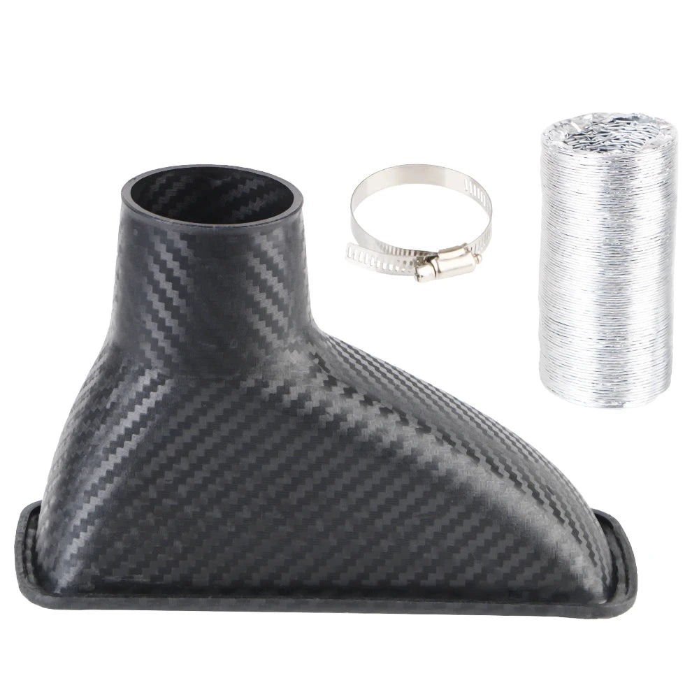 Car Front Bumper Air Intake System Funnel Pipe Round Square Nozzles