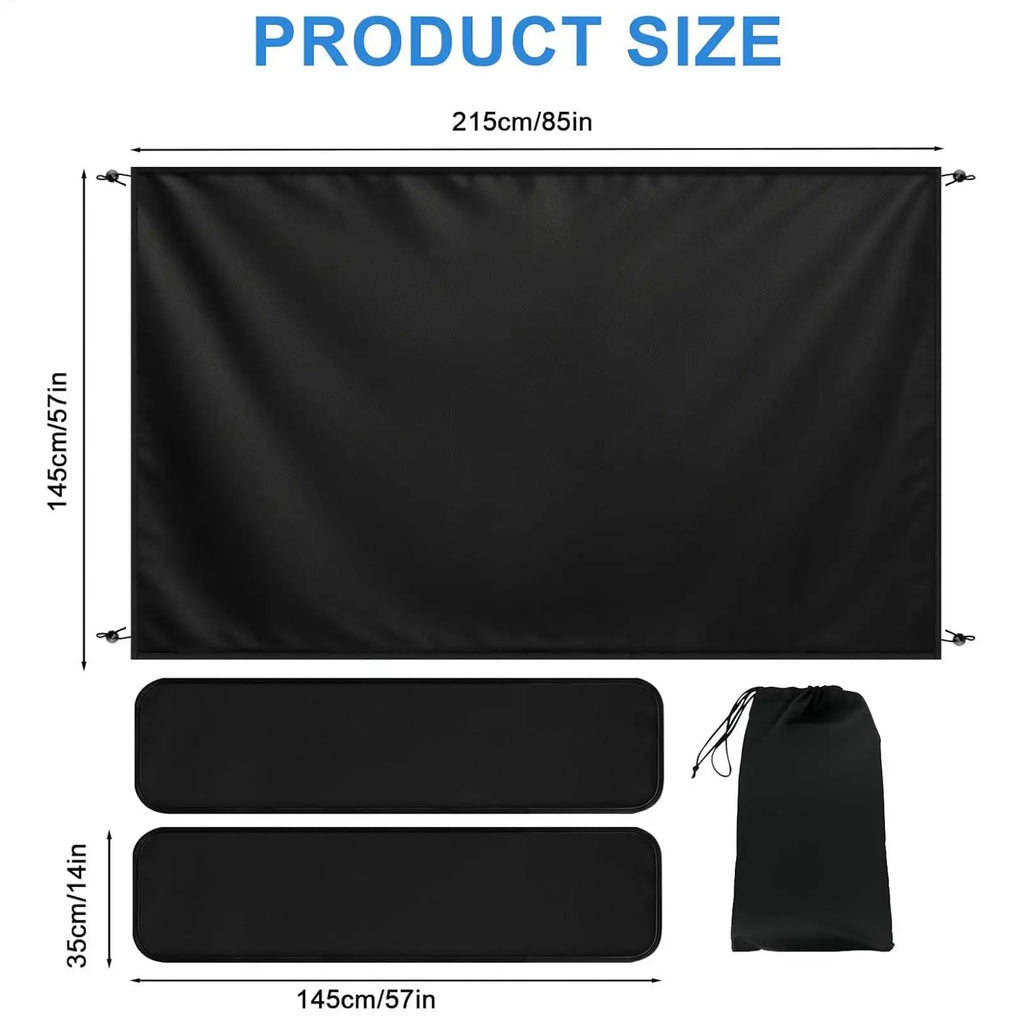 Camper Van Rear Door Shower Curtains Large Waterproof Cloth Magnetic