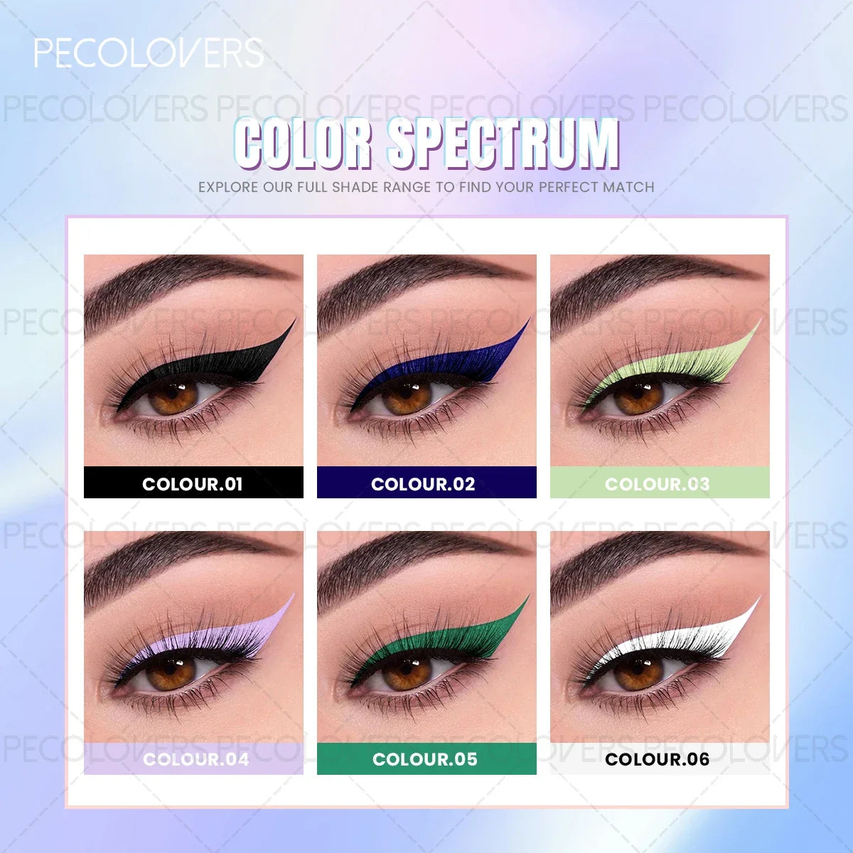 1PC Christmas Vibrant Colorful Liquid Eyeliner - Red/White/Green/Blue, Smooth Finish, Perfect for Many Christmas Eye Looks Zpaxo