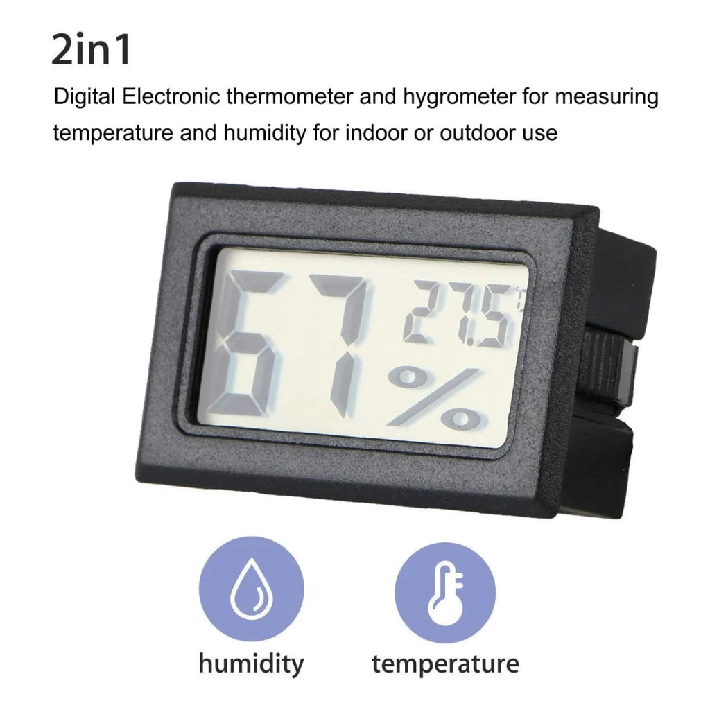 LCD Digital Thermometer Hygrometer Probe Fridge Freezer Thermograph