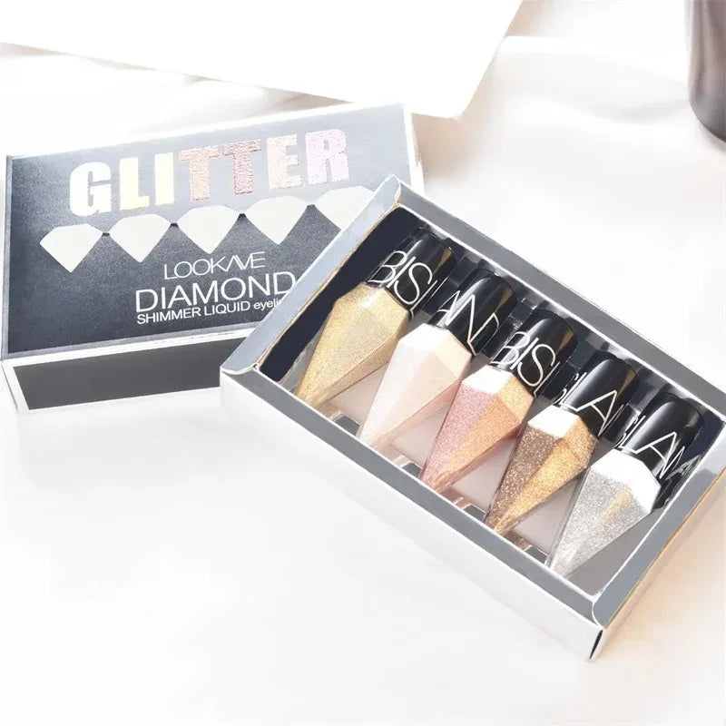 Diamond Liquid Eyeliner Professional Shiny Cosmetics Women Silver
