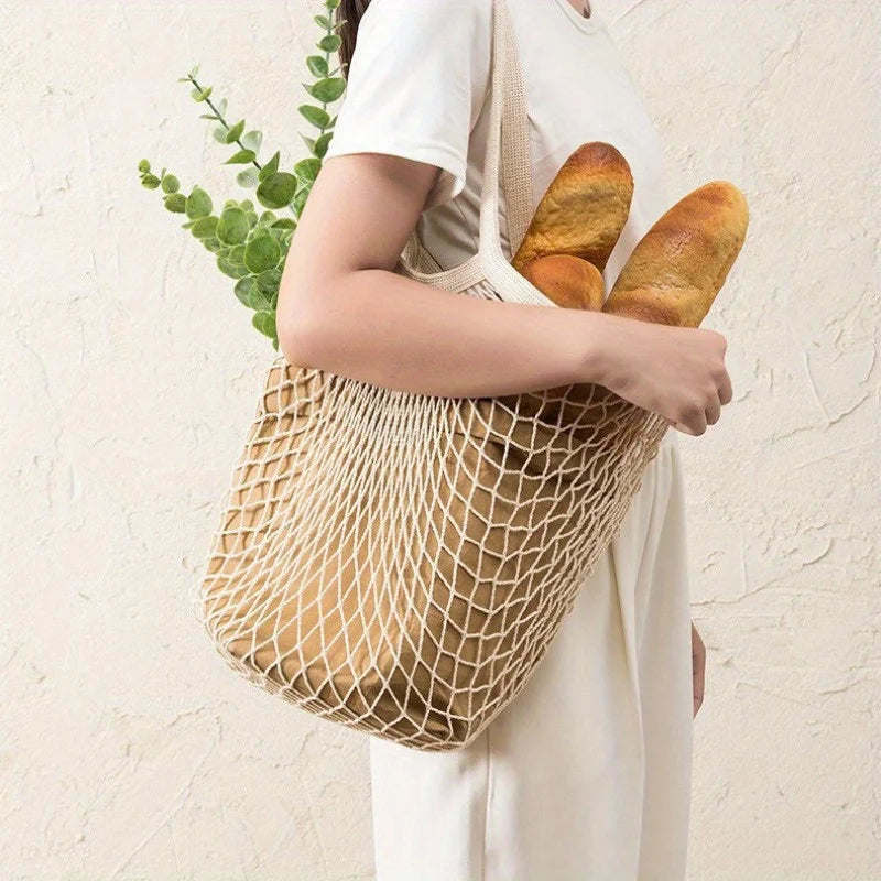 Reusable Mesh Shopping Bags Washable Fruit Vegetable String Net