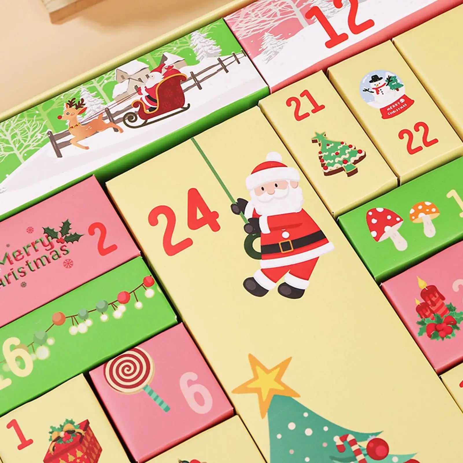 2025 Empty Advent Calendar Box 24 Days DIY Christmas Countdown
