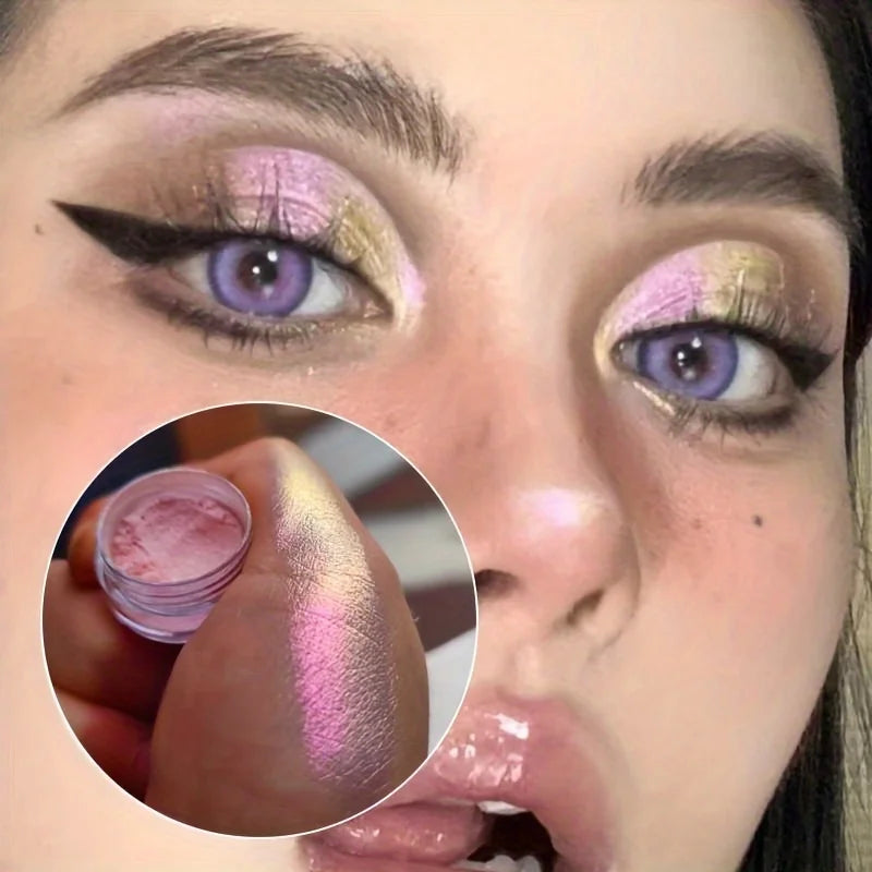 Chrome Laser Eyeshadow Chameleon Pigment Rainbow Eyeshadow Powder Color Changing Holographic Glitter Eyeshadow Pigment Zpaxo