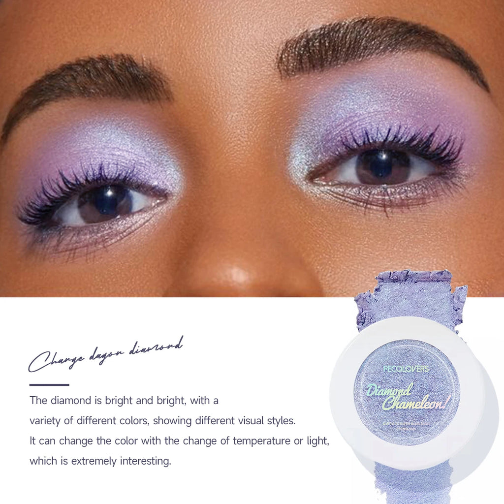 Waterproof Chameleon Glitter Eyeshadow Long Lasting Chrome Holographic Eyeshadow Powder Pigment Eye Makeup for Women Cosmetic Zpaxo
