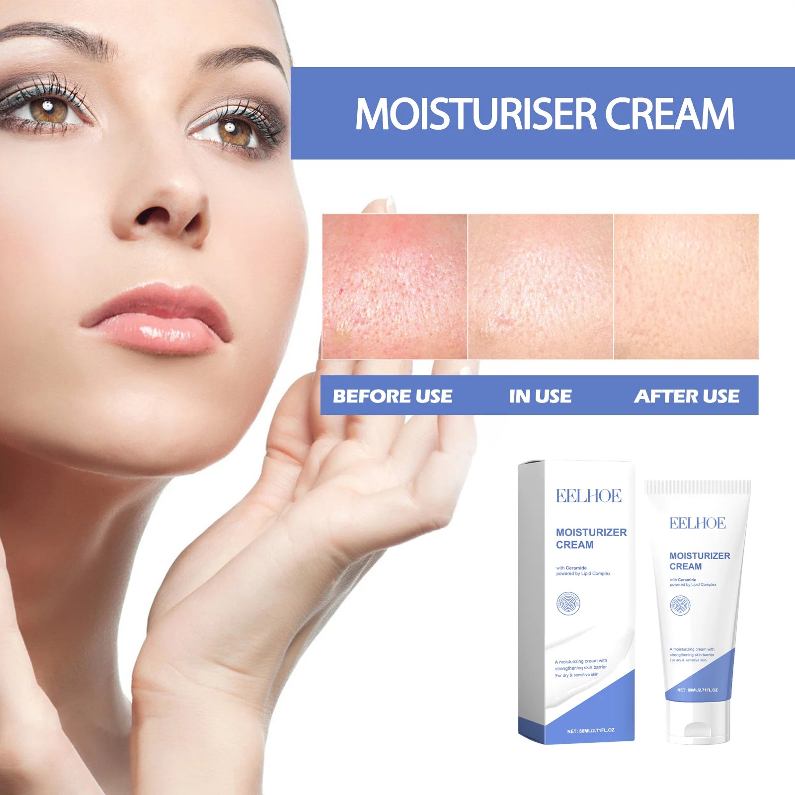 EELHOE Ceramide Cream – Skin Barrier Repair & Deep Moisture Ceramide Face Cream Zpaxo