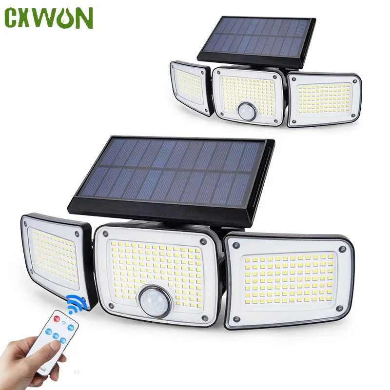 Solar Outdoor Wall Lights Motion Sensor Waterproof Security 3 Modes Zpaxo