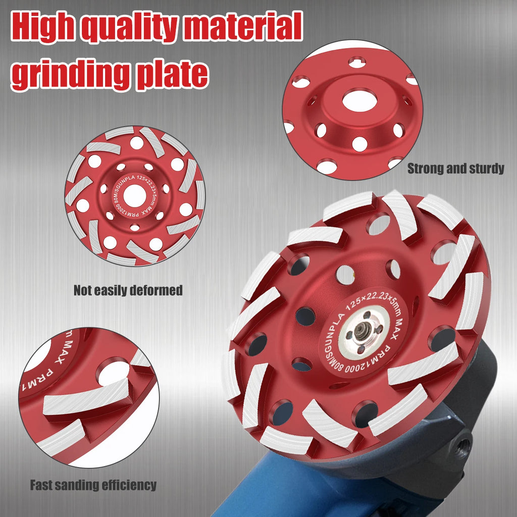 4/5 Inch Diamond Grinding Wheel Disc Abrasive Cup Wear Sanding DIY Cutting Disc Angle Grinder Tool Polisher For Concrete/Wood Zpaxo