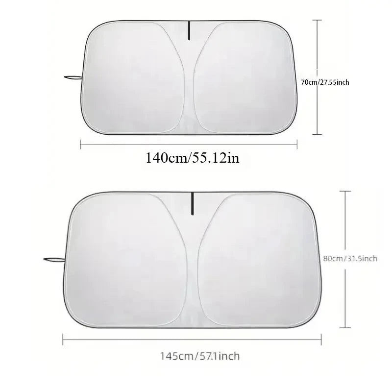Folding Car Windshield Sunshade – UV & Heat Protection Visor