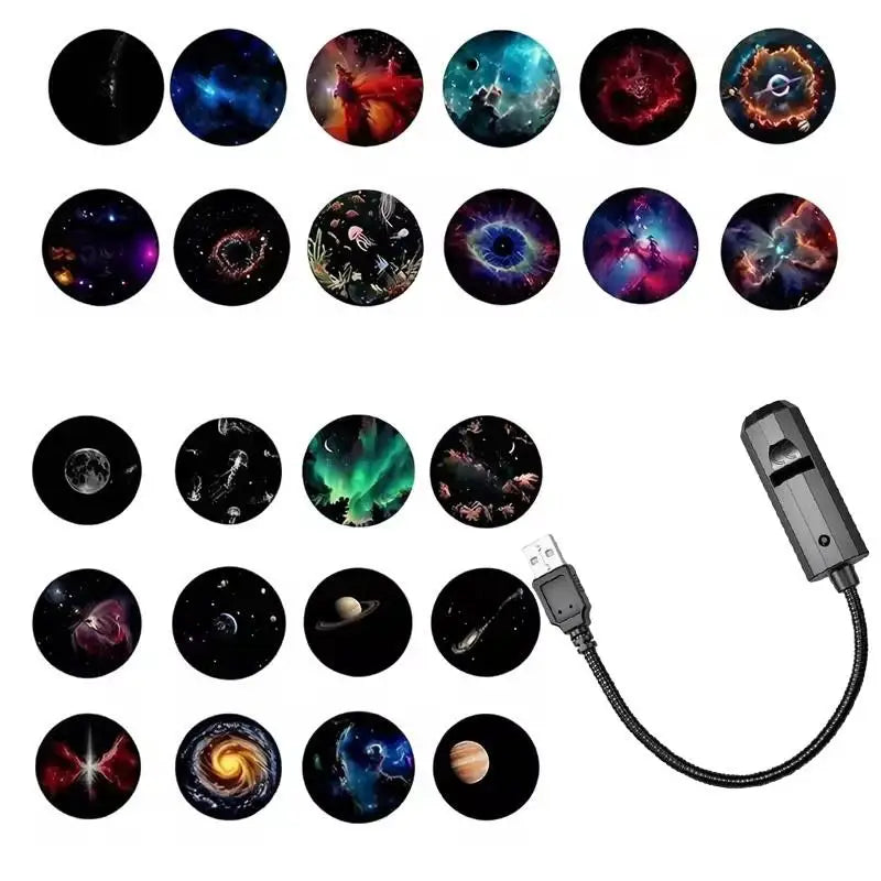Rotatable Starry Sky Projector | USB LED Night Light & Ambient Lamp