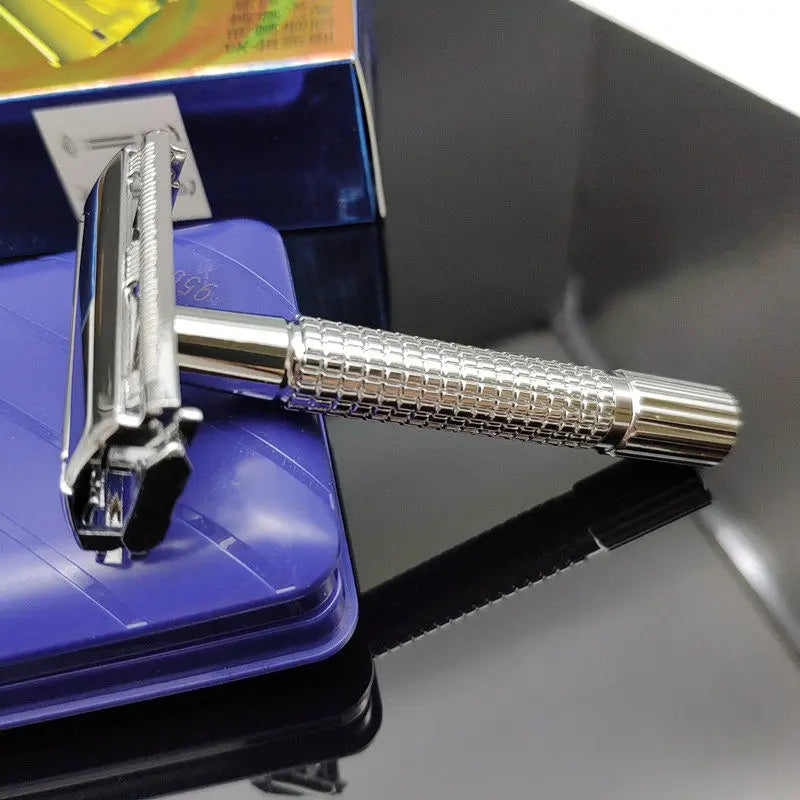 2026 Classic Traditional Double Edge Shaving Razor Set for Men Safety Razor Beard Safety Razor for Barber Styling Accessories Zpaxo