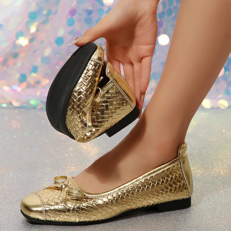 Women Flats Shoes Ballet Flat Dance Party Loafers Classic Round Toe
