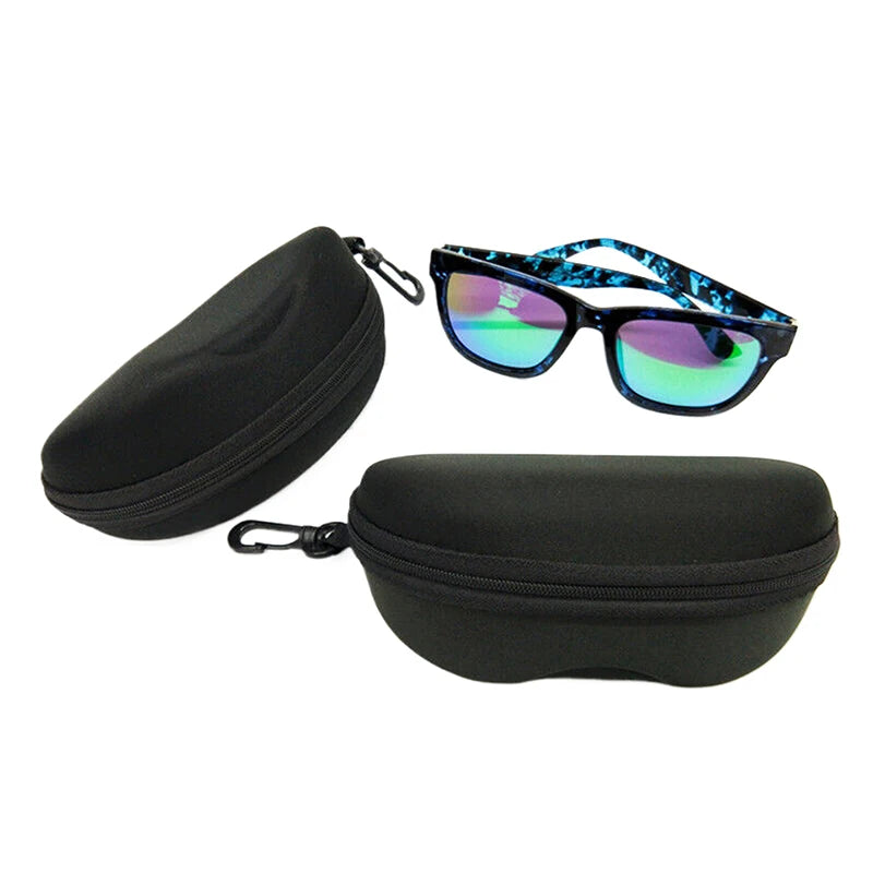 EVA Zipper Sunglasses Case with Hook – Shockproof Eyewear Pouch