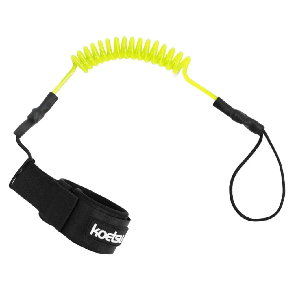 Coiled Bodyboarding Leash TPU Material Strong Cord Surfboard Ankle Leash Elastic Stretchable Suitable for Training Exercise Zpaxo YELLOW