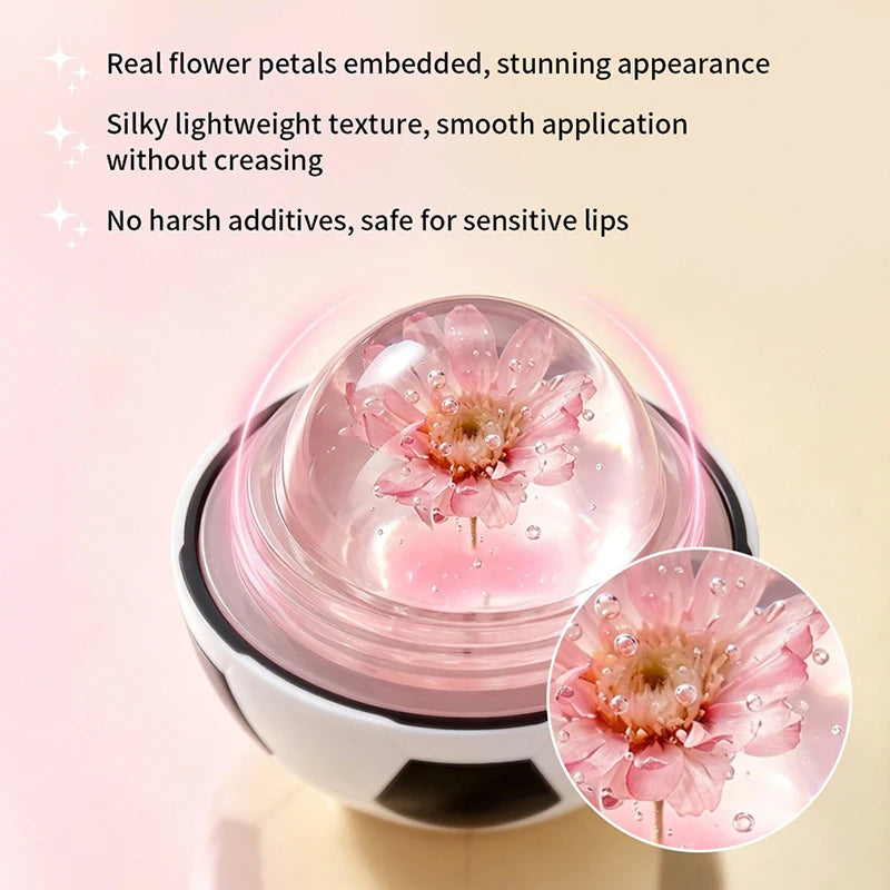 Flower Football Color Change Lipstick Non-Stick Cup Jelly Moisturizing Hydrating Lip Balm Durable Waterproof Lipstick Makeup Zpaxo
