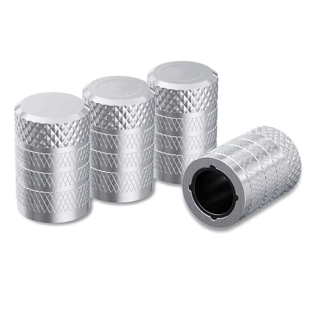 Aluminum Alloy Stem Air Valve Caps Theftproof Plastic inner core Tyre Rim Stem Cover Nipple Caps Tire Valve Caps Auto Wheel Cap Zpaxo