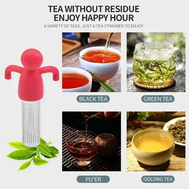 Stainless Steel Tea Infuser Kitchen Accessory Household Use Reusable Metal Makeup Brushes Massage Kitchen Dining Bar Garden Zpaxo