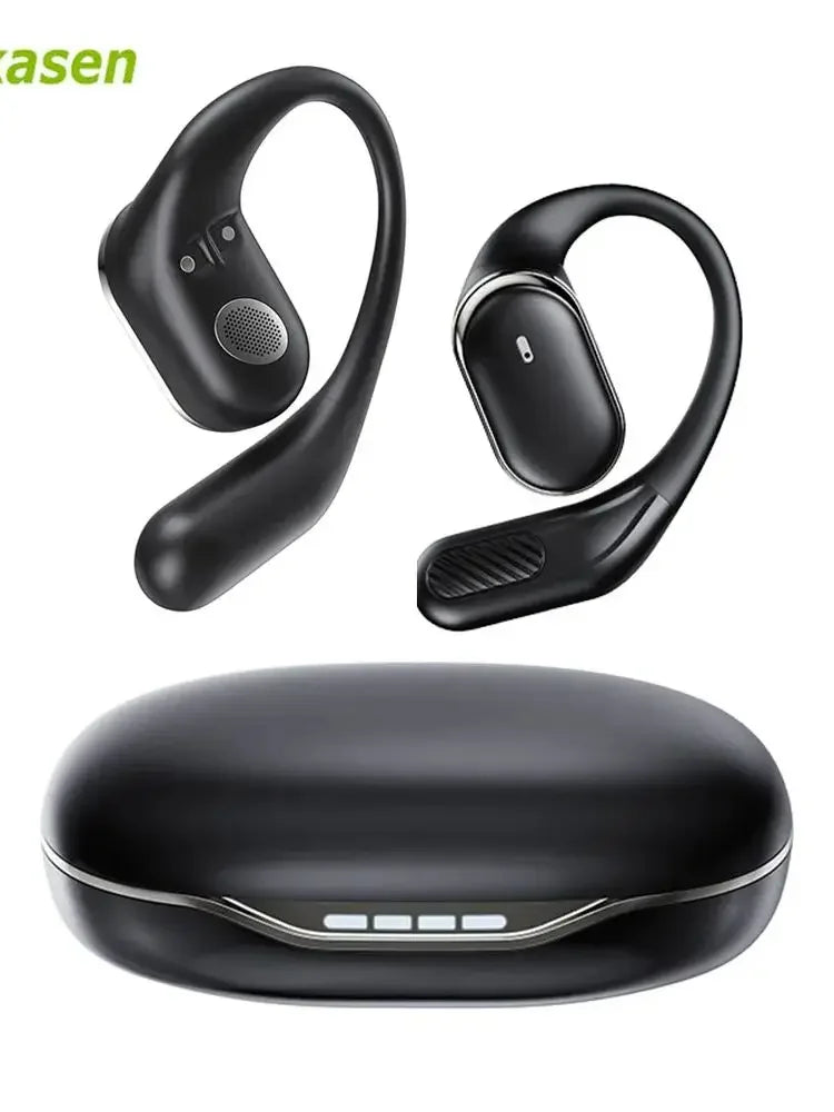 Wireless Headphones Open Ear Earbuds Bluetooth 5 4 Earphones 60 Hrs Zpaxo black