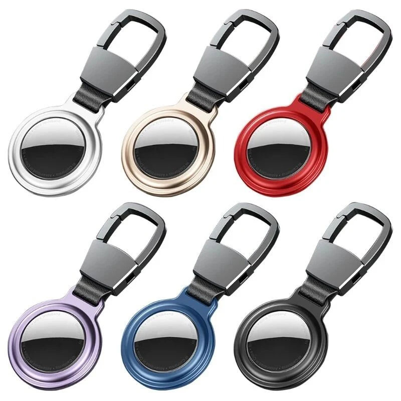 Luxury Metal Magnetic Anti-Lost Keychain Holder Case for Apple Airtag Air Tag Pets Collar Locator Tracker Protective Full Cover Zpaxo