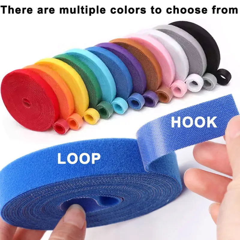 5Meter Reusable Fastening Tape Cable Ties Wrap Double Sided Zpaxo
