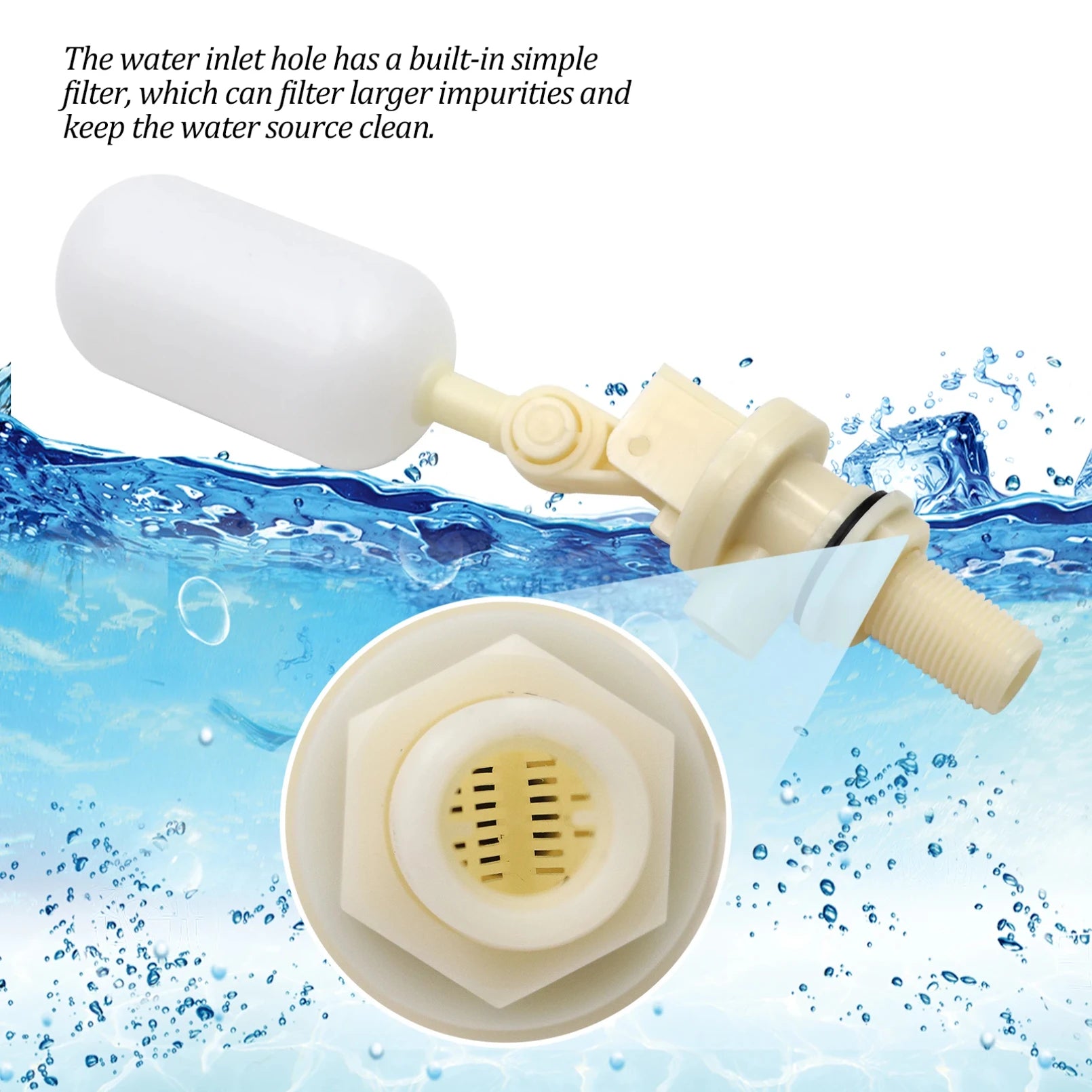 3Pcs Cattle Water Float Valve 1/2" for Automatic Water Bowl Horse Goat Sheep Pig Dog Water Trough Farm Livestock Supplies Zpaxo