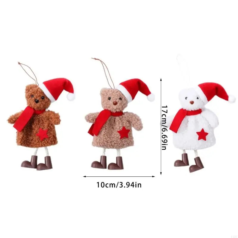 Lovely Santa Hat Bear Christmas Ornament Tree Decoration